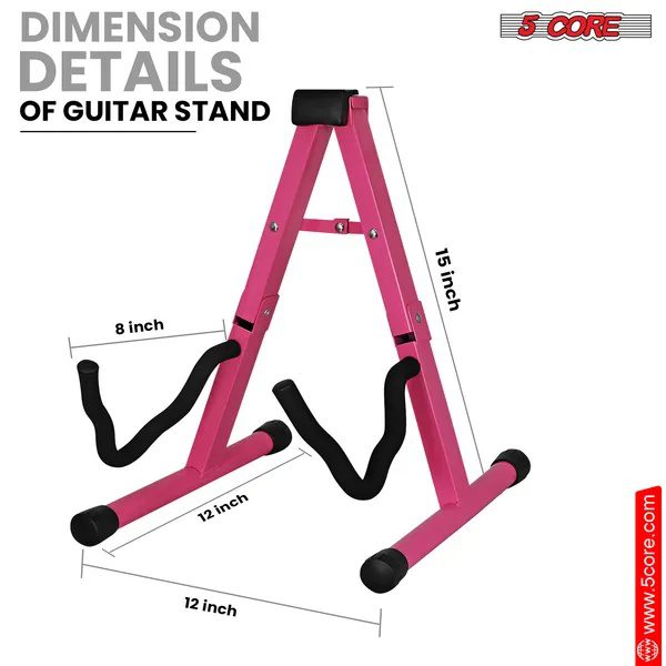 5 Core Guitar Stand A Shape Foam Arm Rubber Pad For Acoustic Electric Bass - Image 4