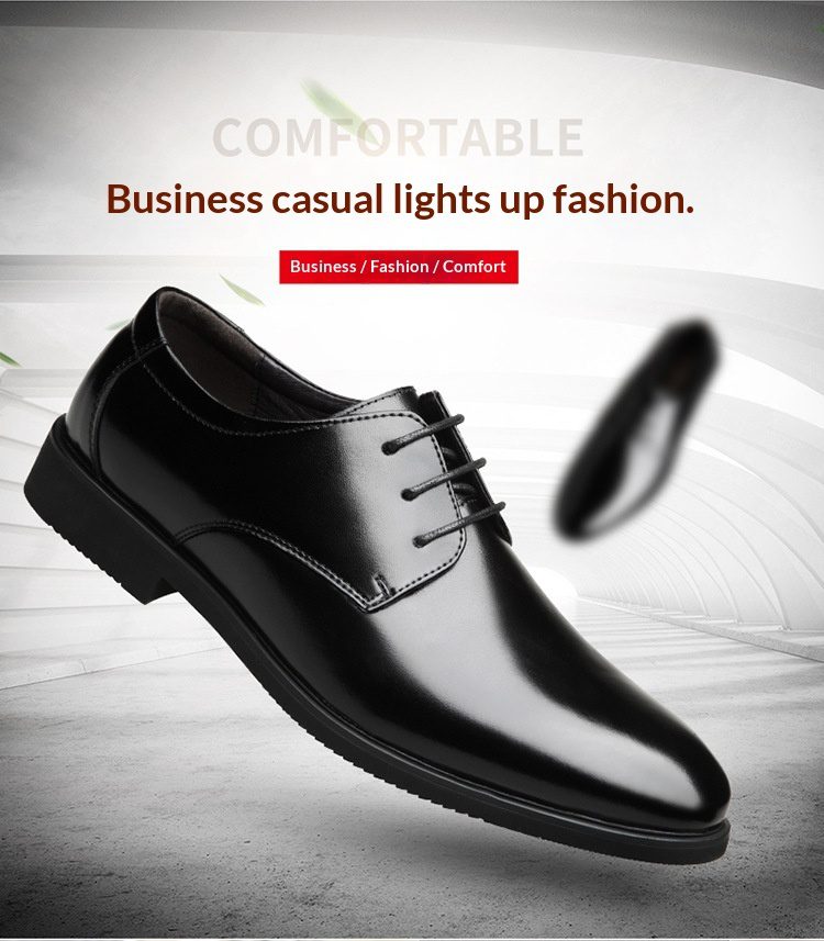 Genuine Leather Business Formal Extra-Large Mens Leather Shoes - Image 5