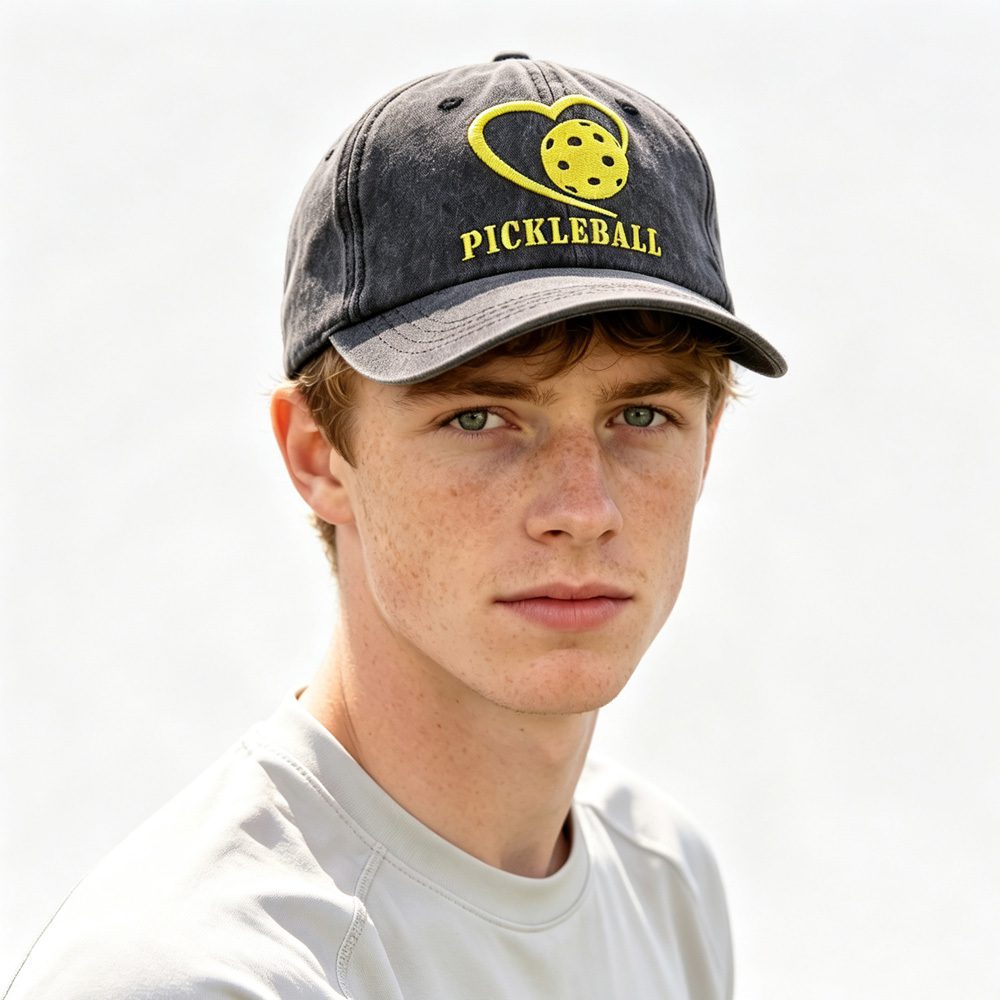 2 قطع قبعة بيسبول Pickleball، قبعة مطرزة بقلب I Love Pickleball للنساء والرجال، قبعة رياضية خفيفة الوزن قابلة للتعديل - الصورة 3
