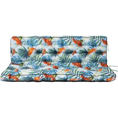 Outdoor Swing Cushions 55Inch,Waterproof 4in Thick Porch Swing Cushion Replacement With Backrest And Ties,Comfortable2-3Seat Pation Swing Pad For Backyard,Garden,Lawn,Outdoor Furniture Qingxin Summer