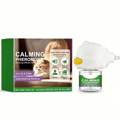 Cat Calming Pheromone Diffuser Kit 45ml, Stress Relief For Anxious Cats & Kittens