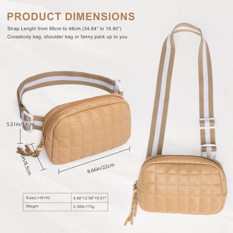 Viva Terry Women's Quilted Waist Pack Small Puffy Sports Bag Adjustable Strap Ideal For Running, Travel, Hiking, And Fitness - Image 5