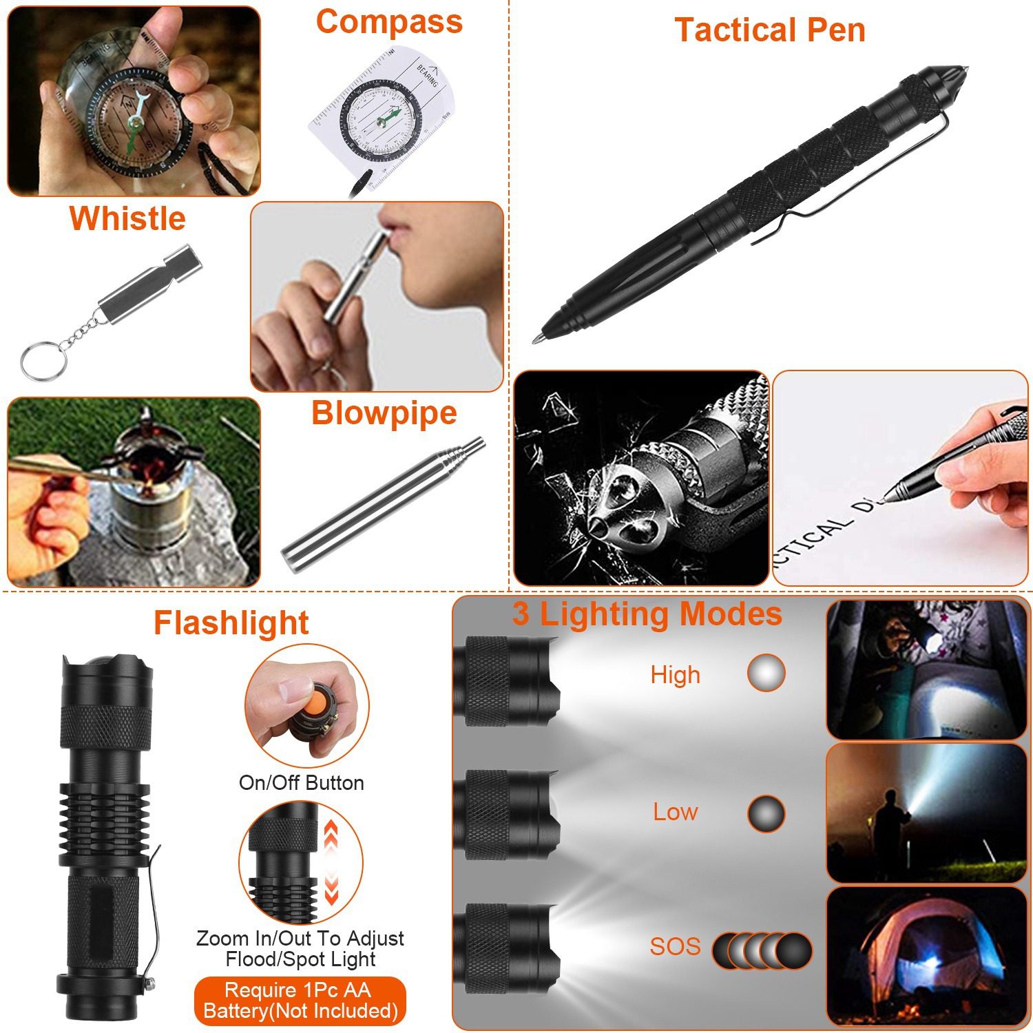 125Pcs Survival Kits Professional Emergency Survival Gear Tactical First Aid Kit Supplies For Outdoor Adventure Camping Hiking Hunting - Image 5
