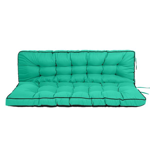 Outdoor Swing Cushions 70 Inch,Waterproof 4in Thick Porch Swing Cushion Replacement With Backrest And Ties,Comfortable 2-3 Seat Pation Swing Pad For Backyard,Garden,Lawn,Outdoor Furniture Acid Blue
