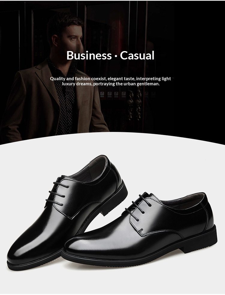 Genuine Leather Business Formal Extra-Large Mens Leather Shoes - Image 4
