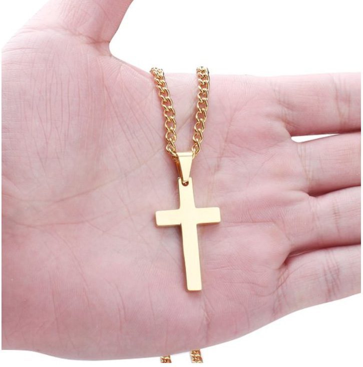 Classic Cross Necklace Men's Pendant Fashion Stainless Steel Jewelry - Image 3