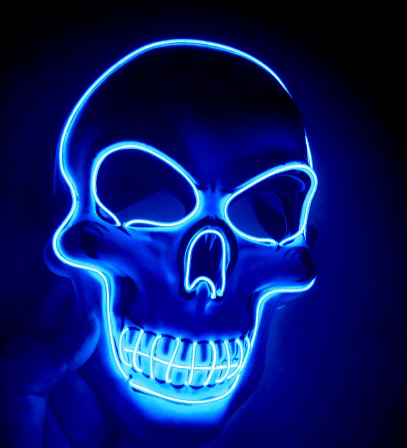 Halloween Skeleton Mask LED Glow Scary Mask - Image 10
