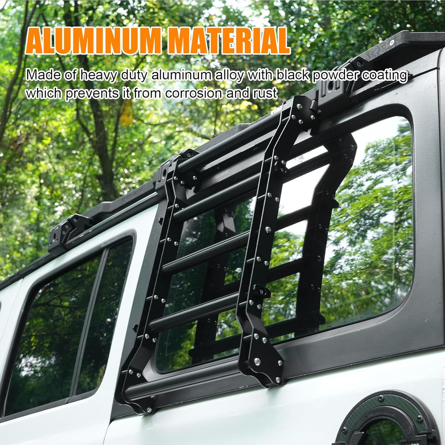 20269 Rear Window Ladder for 2018-2025 Jeep Wrangler JL JLU 2 Door 4 Door Luggage Ladder Rack Multifunctional Flank Kit - Image 6