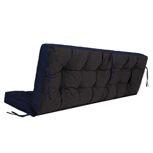 Outdoor Swing Cushions 70 Inch,Waterproof 4in Thick Porch Swing Cushion Replacement With Backrest And Ties,Comfortable 2-3 Seat Pation Swing Pad For Backyard,Garden,Lawn,Outdoor Furniture Dark Blue - Image 7