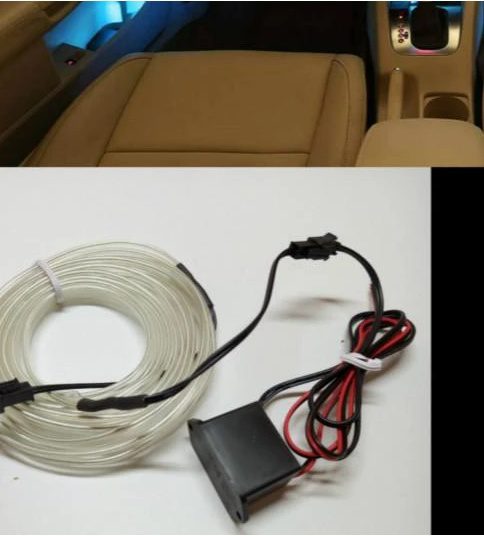 شريط إضاءة LED للسيارة بتأثير النيون للزينة والحفلات والدراجات مقاوم للماء يعمل بجهد 12V أو USB - الصورة 8