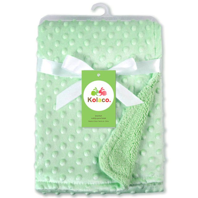 بطانية أطفال حديثي الولادة بنقشة نقاط (Polar Dot Baby Blanket) – لفّة قماط للرضع، غطاء نوم ومهد للأطفال حديثي الولادة - الصورة 5