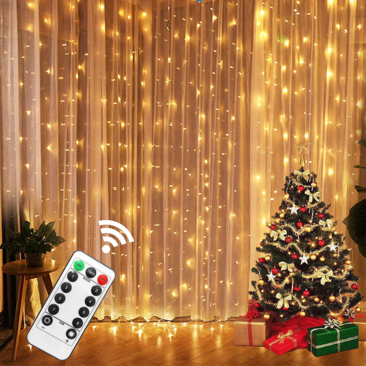 ستارة إضاءة LED للنافذة تعمل عبر USB مع جهاز تحكم عن بُعد – زينة عيد الميلاد للمنزل والغرفة - الصورة 9