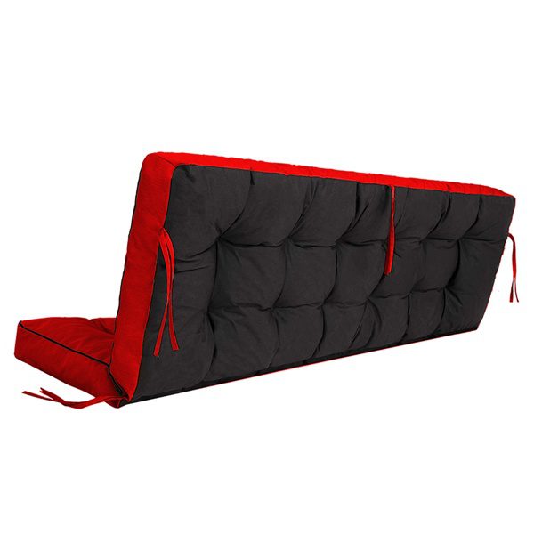 Outdoor Swing Cushions 55 Inch,Waterproof 4in Thick Porch Swing Cushion Replacement With Backrest And Ties,Comfortable 2-3 Seat Pation Swing Pad For Backyard,Garden,Lawn,Outdoor Furniture Red - Image 7