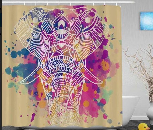 Art Design Graffiti Art Hip Hop African Girl with Black Hair Big Earring with Modern Building Shower Curtain for Bathroom Decor - Image 9