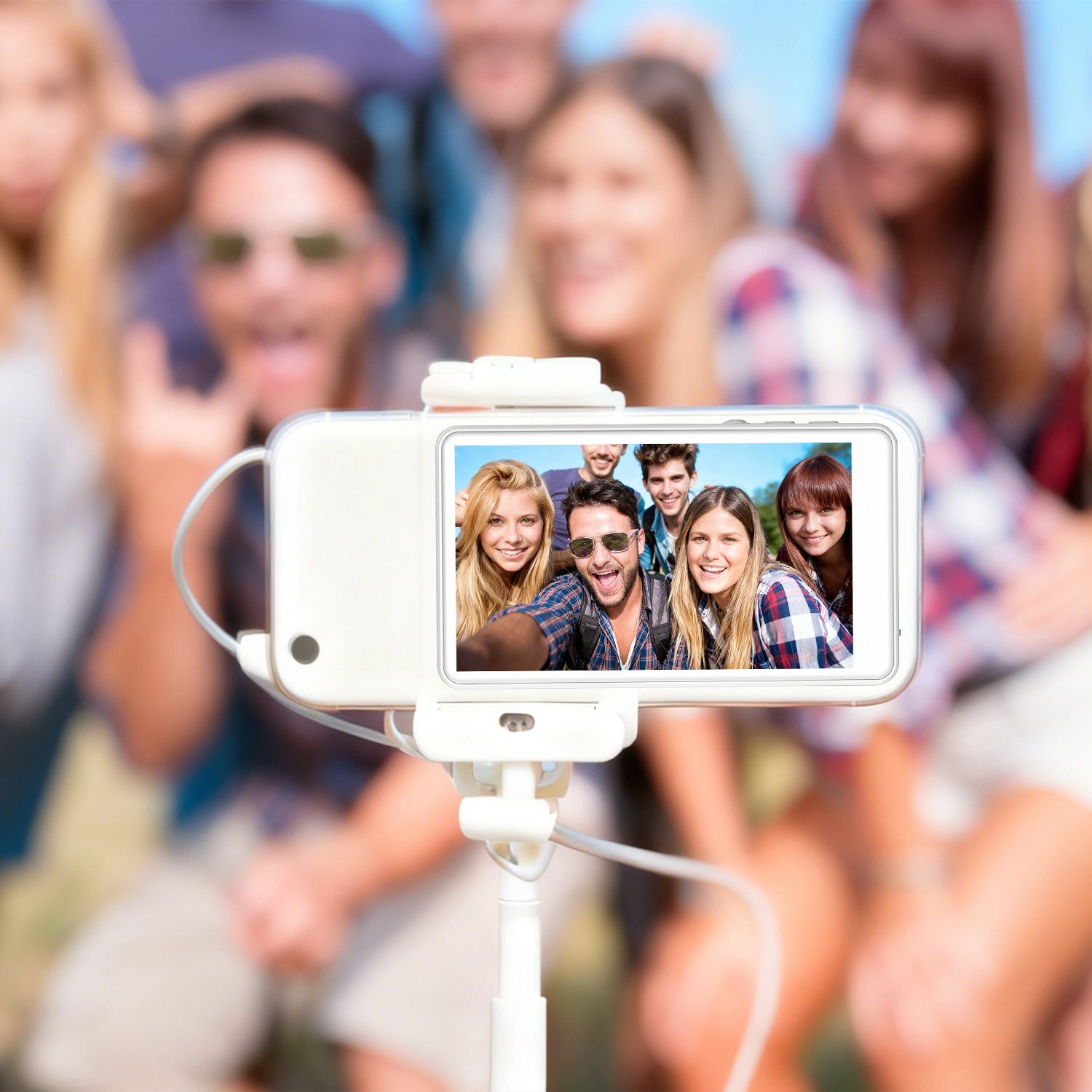 Vlog Selfie Monitor Screen Magnetic Rear Camera Phone Monitor Wireless Selfie Monitor Screen With 33FT Remote For Vlog Live Stream Compatible With IOS Android - Image 2