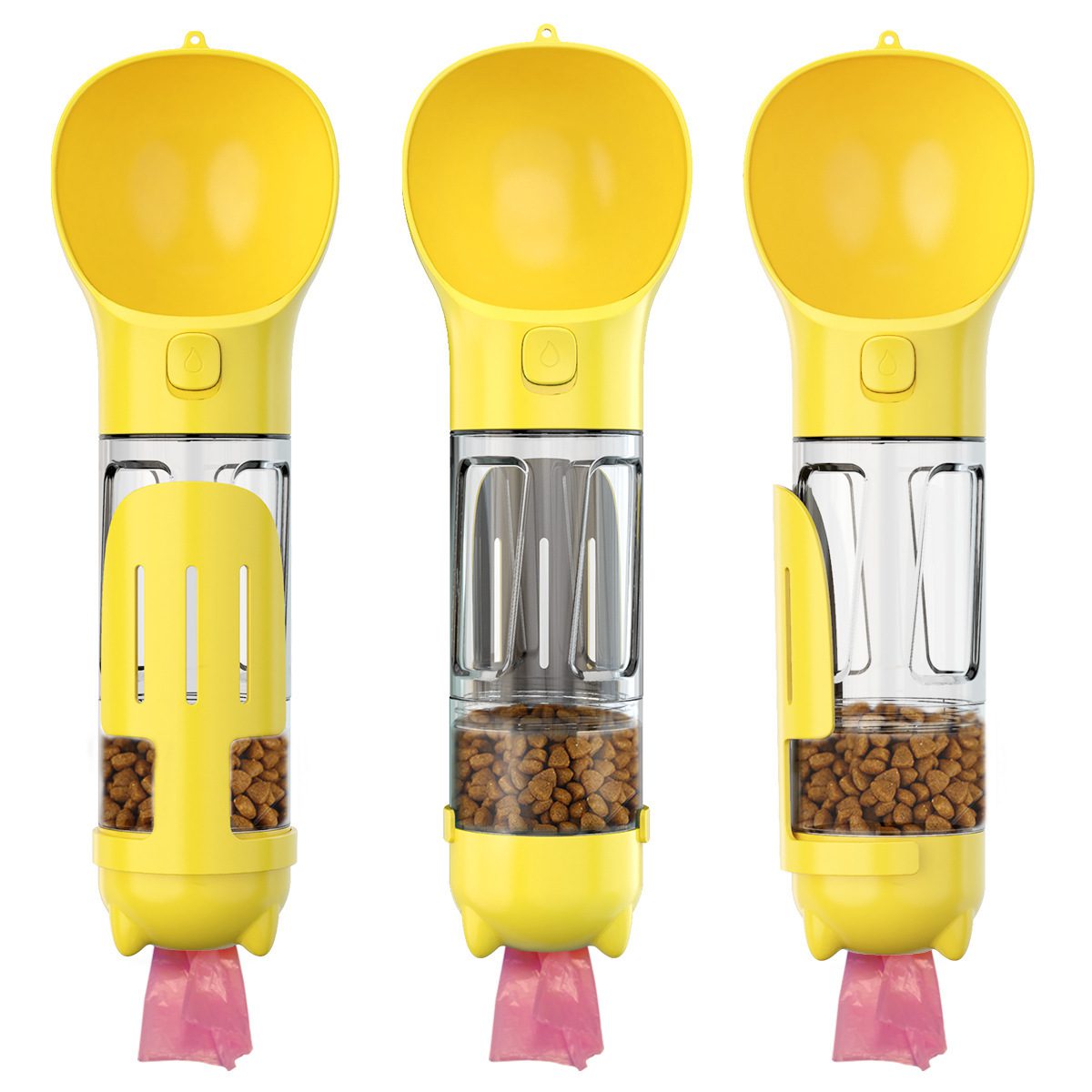 300 500ml Portable Multifunction Dog Water Bottle Food Feeder For Big Dogs 3 In 1 Poop Dispenser Puppy Pet Travel Drinking Bowls - Image 7