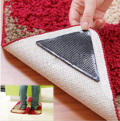 Rug Grippers Washing Reuse Anti-Slip Curling Rug Grippers Keeps Your Rug In Place Makes Corners Flat Anti Slip Rug Grippers - Image 3