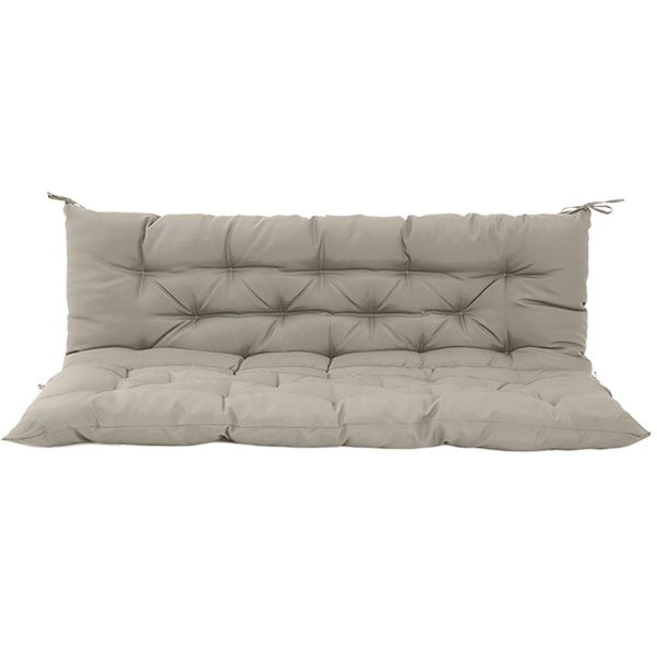 Outdoor Swing Cushions 70 Inch, Waterproof 4in Thick Porch Swing Cushion Replacement With Backrest And Ties, Comfortable 2-3 Seat Pation Swing Pad For Backyard, Garden, Lawn, Outdoor Furniture-khaki