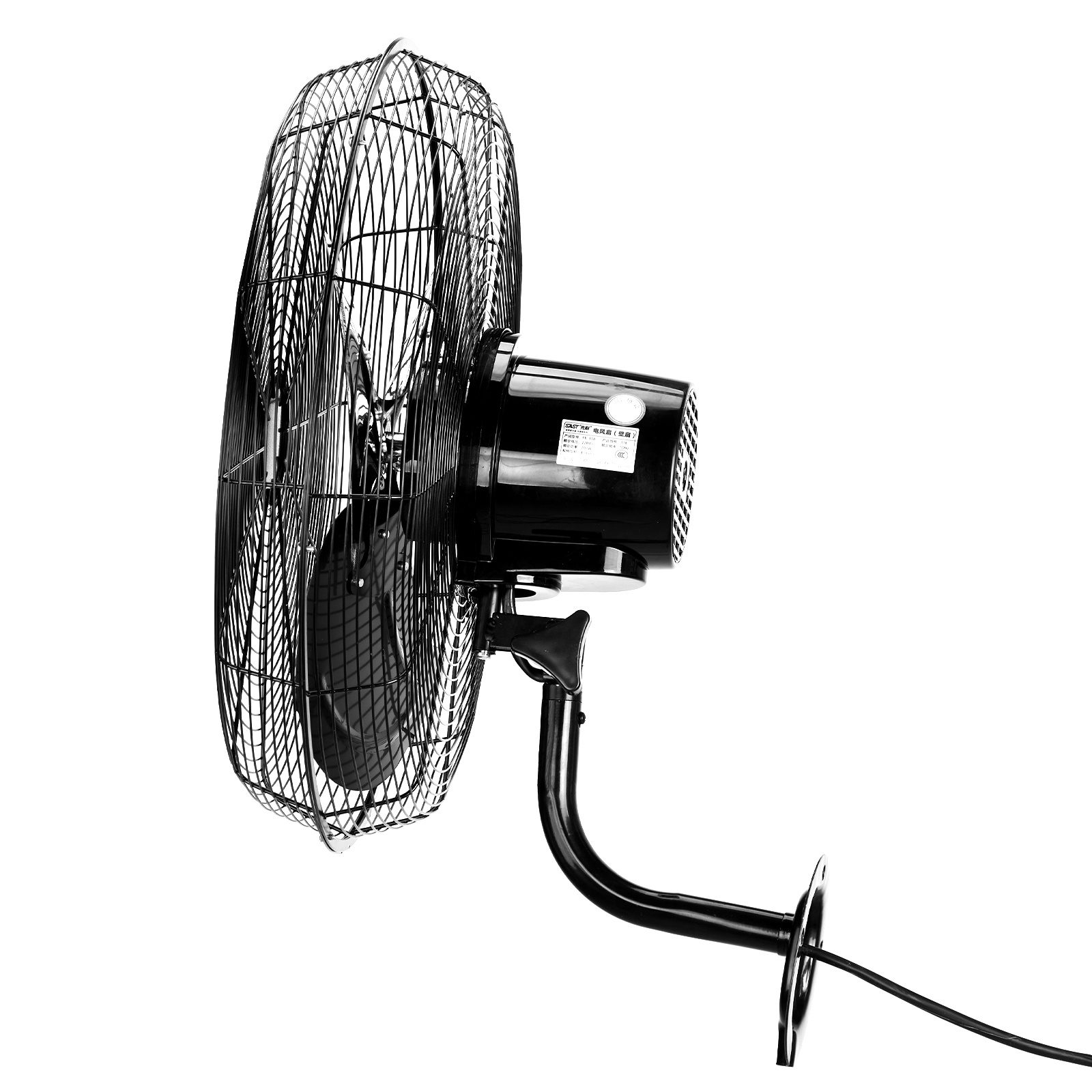 18 Inch High Velocity Oscillating Wall Mount Fan, 3 Speed Heavy Duty Metal Industrial Wall Fan, Horizontal Oscillation & Tilt Adjustable, 110V Wall Fan For Commercial Restaurant Garage Worksho - Image 4