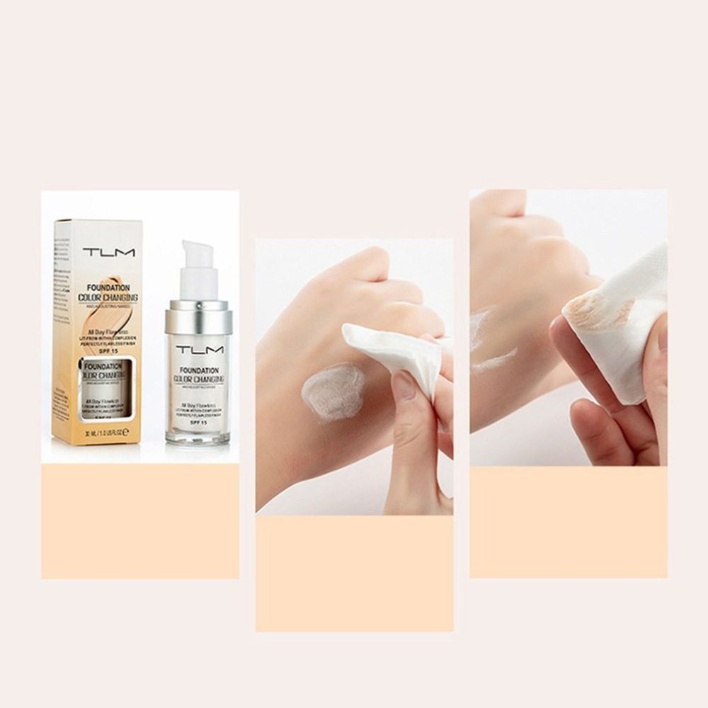 Temperature Liquid Foundation Concealer Portable Natural Color Makeup Foundation BB Concealer - Image 4