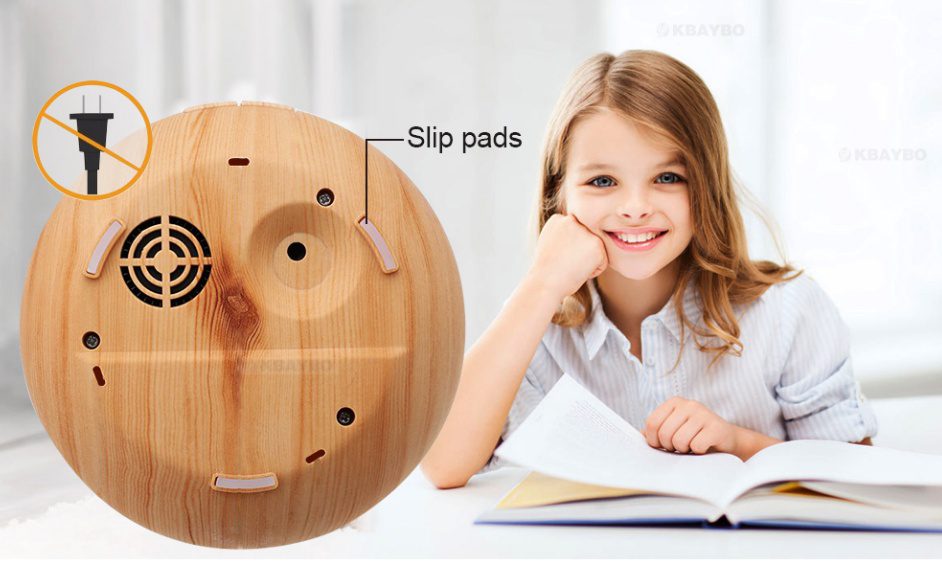 Creative Home Appliance Full Wood Grain Remote Control Aromatherapy Lamp - Image 6