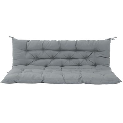 Outdoor Swing Cushions 70 Inch,Waterproof 4in Thick Porch Swing Cushion Replacement With Backrest And Ties,Comfortable 2-3 Seat Pation Swing Pad For Backyard,Garden,Lawn,Outdoor Furniture Light Grey