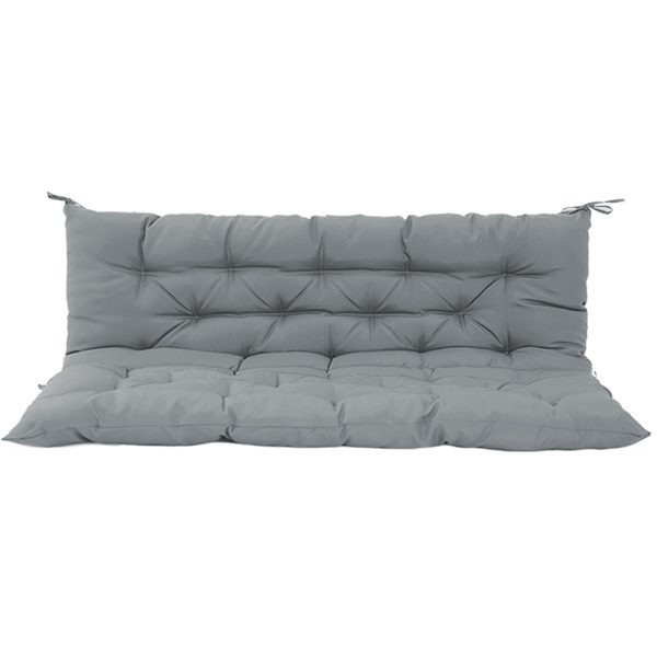 Outdoor Swing Cushions 70 Inch,Waterproof 4in Thick Porch Swing Cushion Replacement With Backrest And Ties,Comfortable 2-3 Seat Pation Swing Pad For Backyard,Garden,Lawn,Outdoor Furniture Light Grey