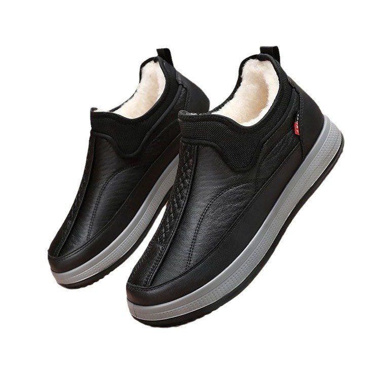 Winter Warm Fleece Snow Boots Round-toed Platform Ankle Boot Fashion Simple Non-slip Flat Cotton Shoes Men - Image 9