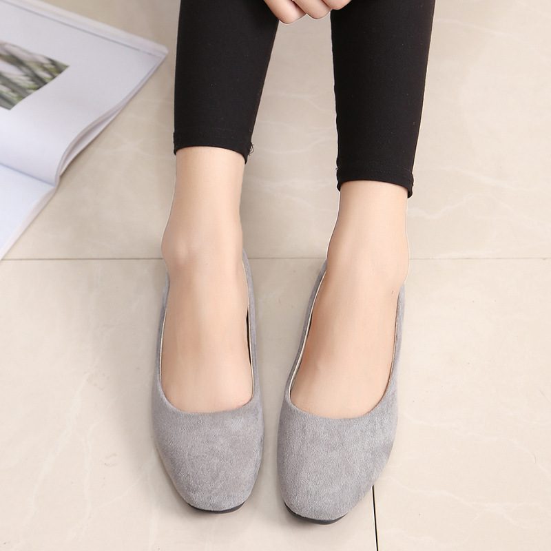 Suede Low-cut Pumps Womens Shoes Plus Size - Image 4