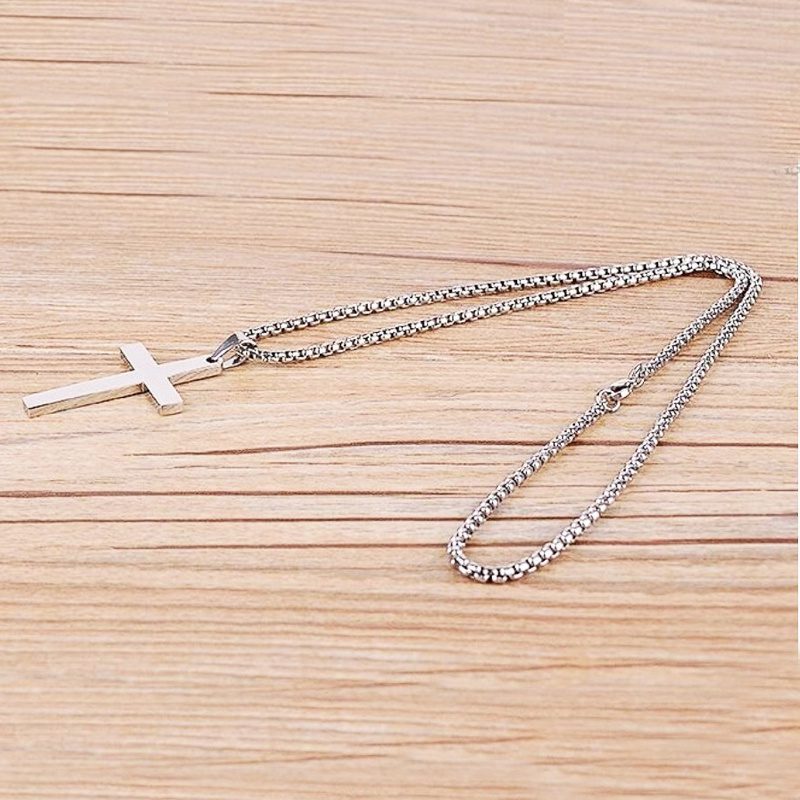 Classic Cross Necklace Men's Pendant Fashion Stainless Steel Jewelry - Image 8
