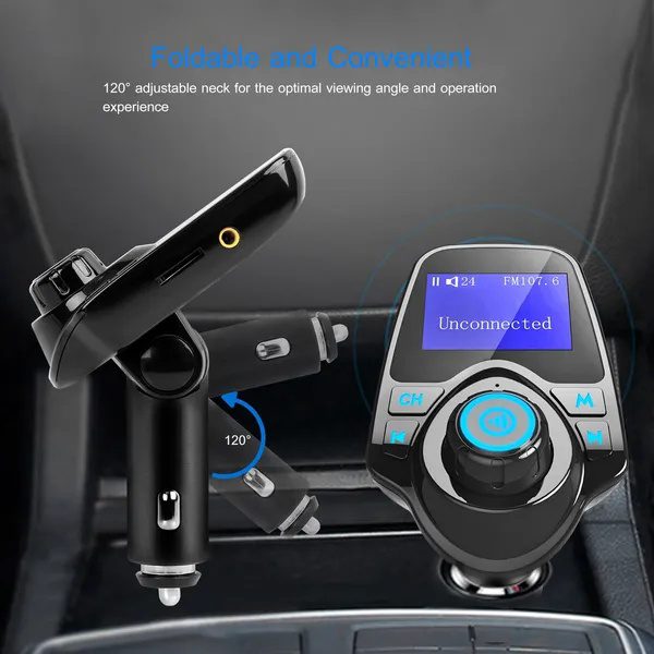 Car Wireless FM Transmitter MP3 Player Hand-Free Call USB Charger AUX Input - Image 5