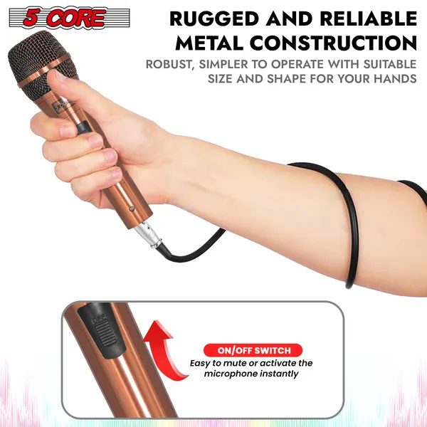 5Core XLR Microphone Dynamic Mic Karaoke Singing Studio Microfono Handheld Mics - Image 5