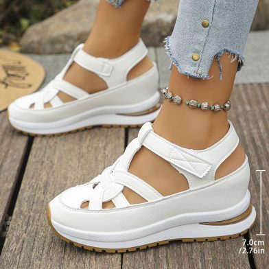 European And American Wedge-heel Roman-style Womens Shoes Size 43