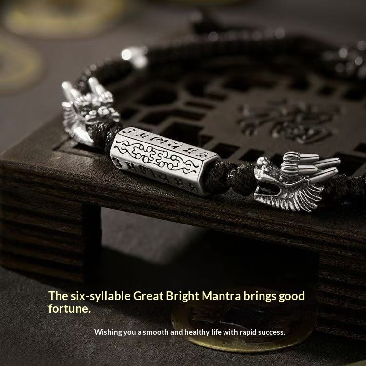 Retro Double-dragon Guardian Bracelet For Men Simple And Stylish - Image 3