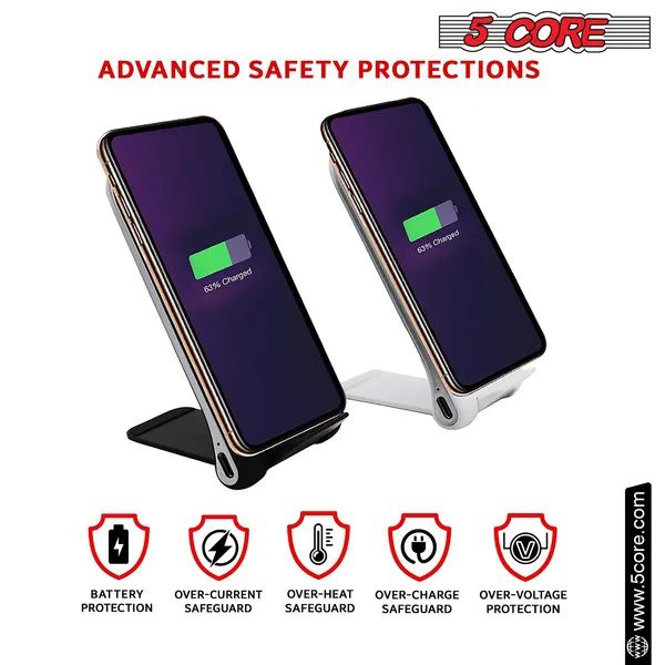 5 Core Wireless Charger 10W Max Fast Wireless Charging Pad Glass Top Pair Boostcharge Slim USB-C - Image 5