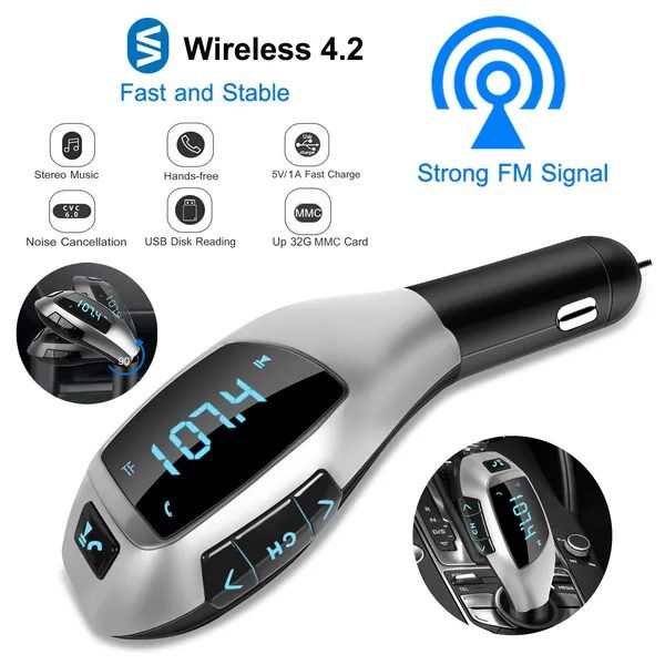 Car FM Wireless Transmitter USB Charge Hands-free Call MP3 Player - Image 2
