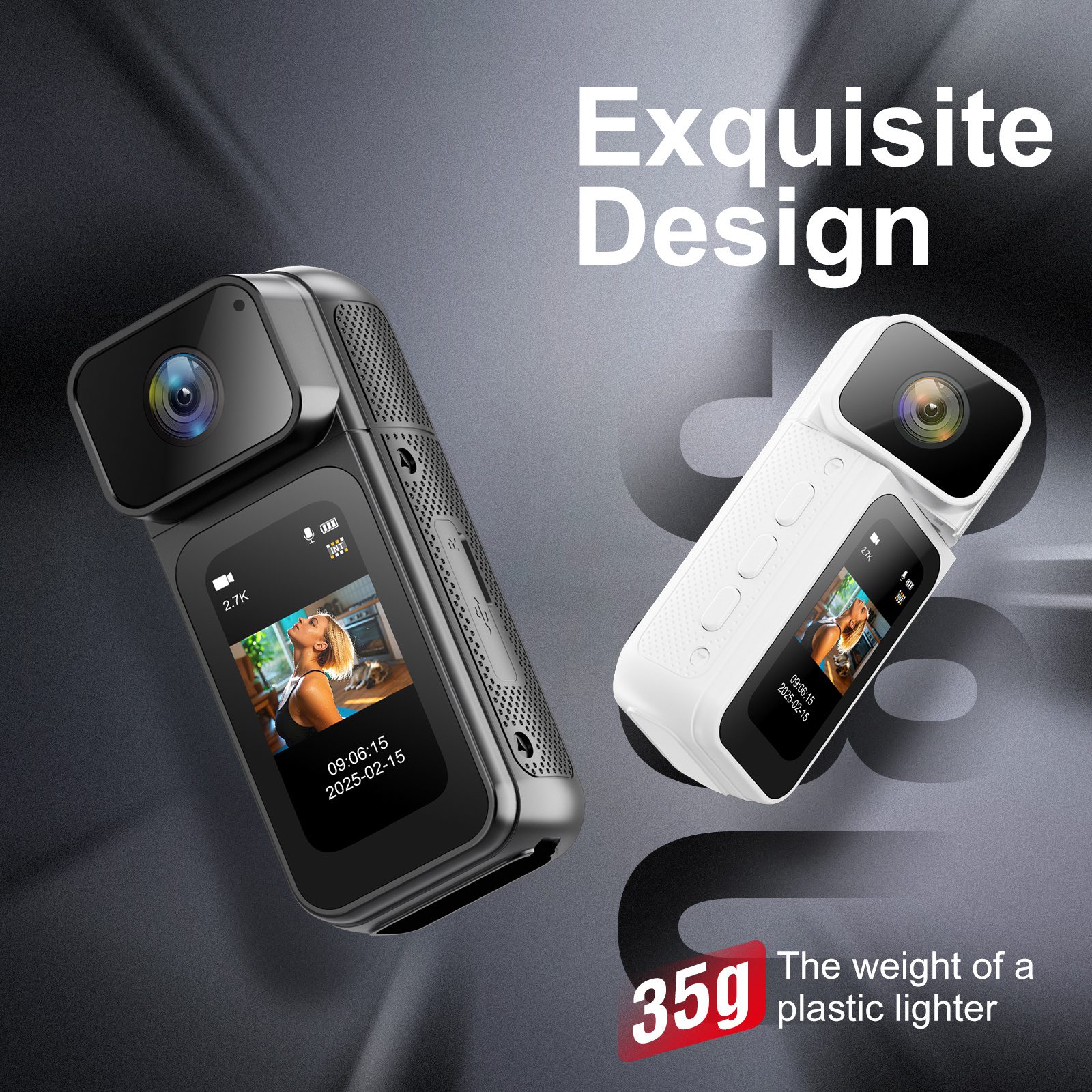 كاميرا الإبهام S80 بيضاء - 64G متوفرة على جميع المنصات، لون الشحن أبيض كما هو موضح في الصورة الرئيسية. - الصورة 5