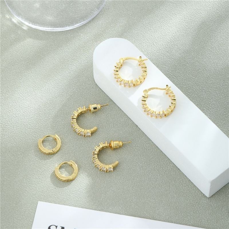 Cube Zircon Dome Set Thick Small Sharp Corner Dome Fashionable Daily Perforated Jewelry, Fashionable Daily Perforated Versatile Jewelry - Image 6