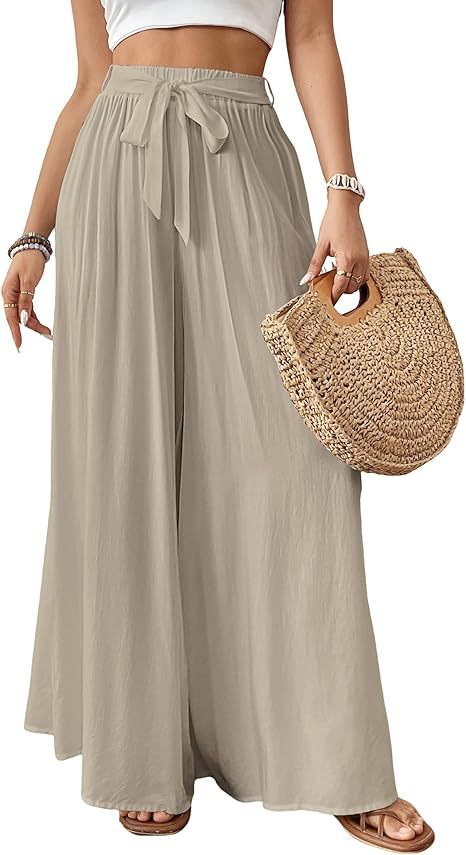 Womens Flowing Floral Wide-Leg Pants - Image 8
