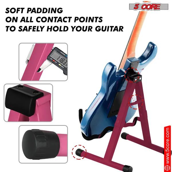 5 Core Guitar Stand A Shape Foam Arm Rubber Pad For Acoustic Electric Bass - Image 5