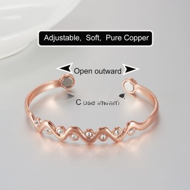 Pure Red Copper Bracelet Simple Purple Copper Design