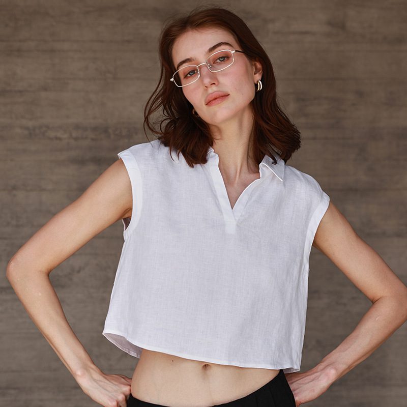 Linen Lapel Breathable Sleeveless Vest - Image 6