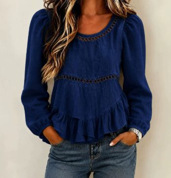 Irregular Womens Shirt Casual Womens Top - Image 4