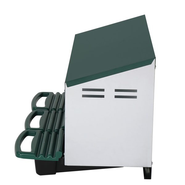 3 Compartment Roll Out Chicken Nesting Box With Plastic Basket, Egg Nest Box Chicken Laying Box Hens Chicken Coop Box, Green - Image 8