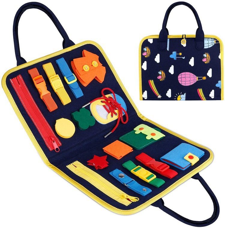 New Busy Book Children's Busy Board Dressing And Buttoning Learning Baby Early Education Preschool Sensory Learning Toy - Image 8