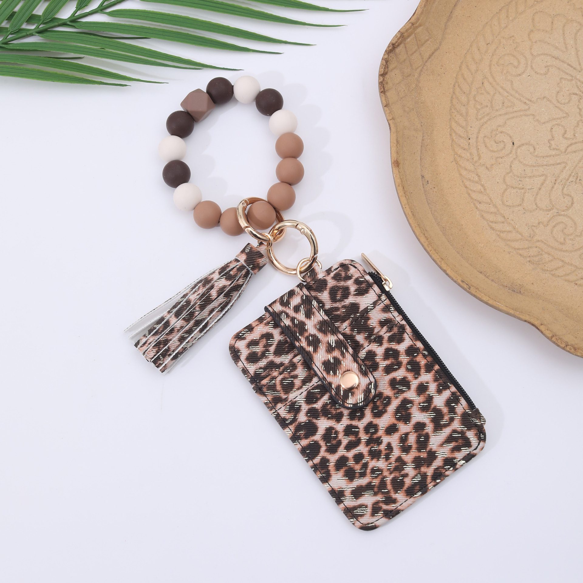 Silicone Bead Bracelet Weaving Pattern Card Holder Coin Purse - Image 10