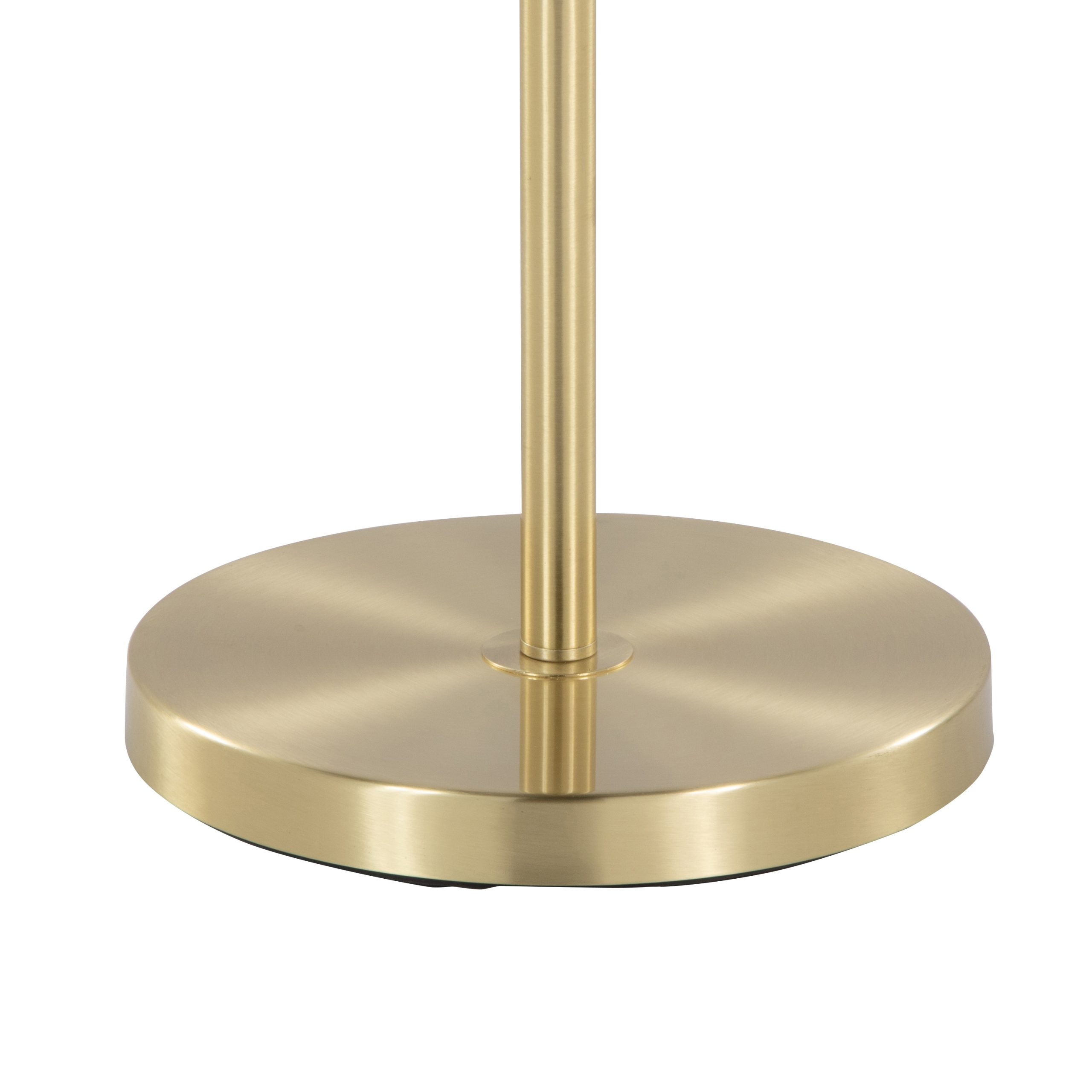 Tier 64inch Contemporary Metal Floor Lamp In Gold Metal With Off-White Linen Shade - Image 10