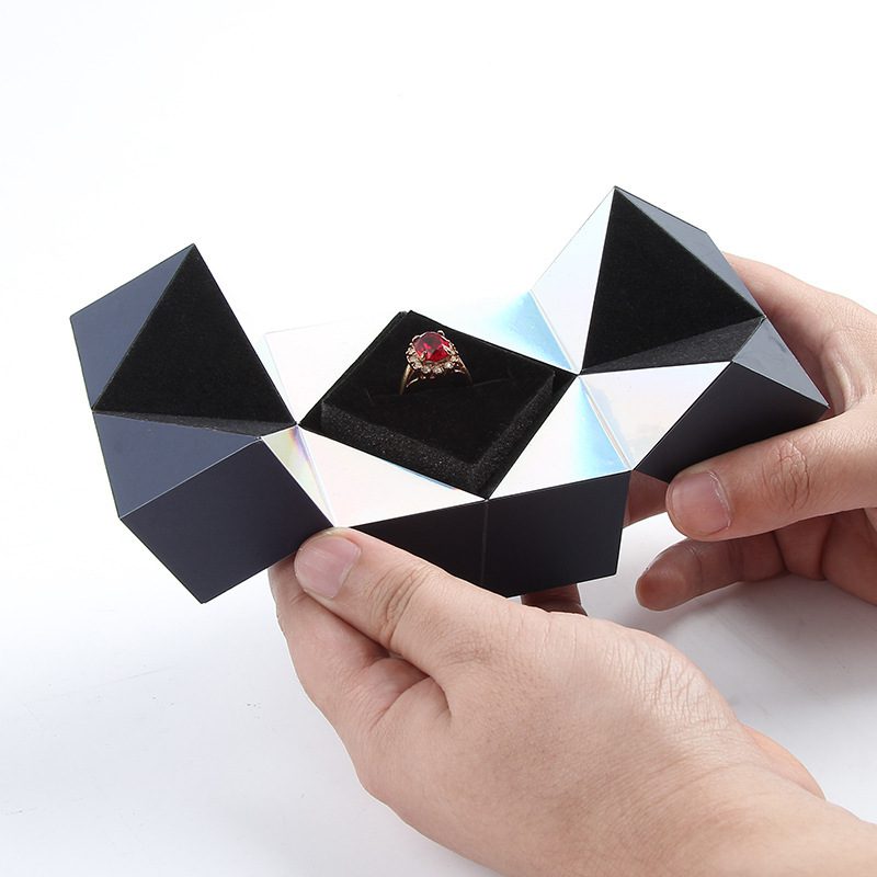 Valentine's Day Magic Cube Jewelry Packaging Box Personalisation Propose Marriage Ring Box - Image 4