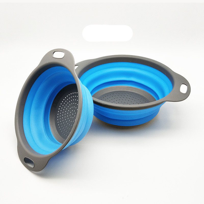 Foldable Silicone Colander Fruit Vegetable Washing Drain Basket Strainer Kitchen Collapsible Silicone Colander Baskets - Image 5