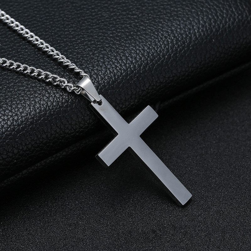 Classic Cross Necklace Men's Pendant Fashion Stainless Steel Jewelry - Image 5